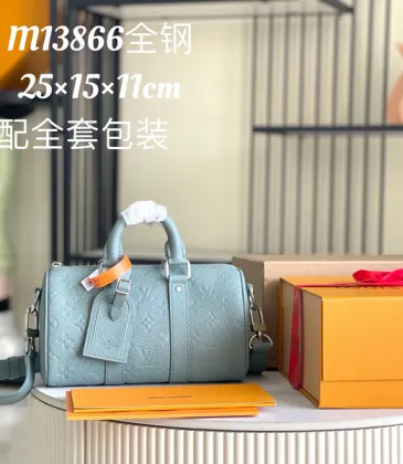   Monogram Taurillon Keepall Bandouliere 25 Water Green size:25×15×11cm #A53755
