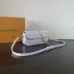 Louis Vuitton White Embossed Monogram Crossbody Bag With Chain Strap And Adjustable Belt size:23×12×4cm #A54325