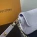 Louis Vuitton White Embossed Monogram Crossbody Bag With Chain Strap And Adjustable Belt size:23×12×4cm #A54325
