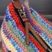 MIUMIU Logo crochet shoulder bag in multicoloured size:25.5×14×10cm #A53542
