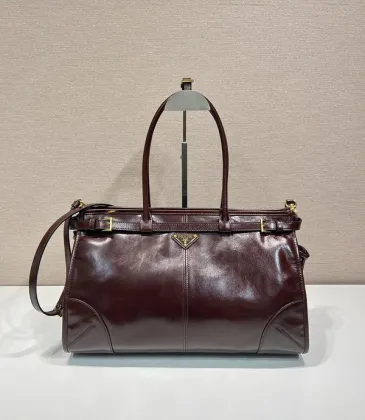 Dark Brown Prada Bonnie medium leather handbag #A50984