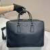 Prada Briefcase Attache case Business Bag Leather Navy #A50985