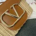 Valentino Loco VLOGO Flap Straw Shoulder Bag size:21×10×6cm #A53898