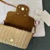 Valentino Loco VLOGO Flap Straw Shoulder Bag size:21×10×6cm #A53898