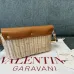Valentino Loco VLOGO Flap Straw Shoulder Bag size:21×10×6cm #A53898
