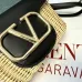 Valentino Loco VLOGO Flap Straw Shoulder Bag size:21×10×6cm #A53898
