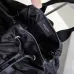 Yves Saint Laurent Black Nylon Drawstring Backpack With Leather Accents And Functional Design size:31×49×25 #A54316