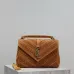 YSL Saint Laurent College Medium Studded Suede Crossbody size:24×17×6cm #A53740