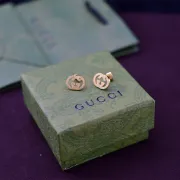 Gucci Heritage Gold Studs Classic Interlocking G Design earring #A52291