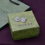 Gucci Heritage Gold Studs Classic Interlocking G Design earring #A52293