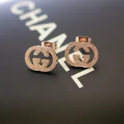 Gucci Heritage Gold Studs Classic Interlocking G Design earring #A52298