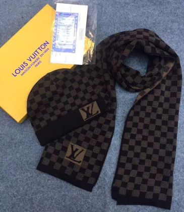 Louis Vuitton Wool knitted Scarf and cap 185*35cm #9108736