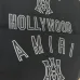 AMIRI Black Hoodie With Bold White Hollywood Logo And Ornate Emblem #A54289