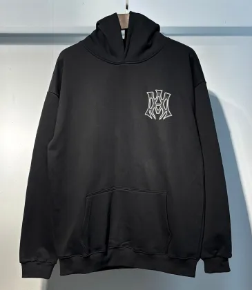 AMIRI Black Hoodie With Bold White Hollywood Logo And Ornate Emblem #A54289