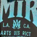 AMIRI Black Hoodie With Glittery Blue Back Logo And Brand Details #A54287