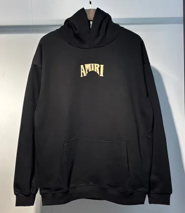 AMIRI Black Hoodie With Large Back Gold Logo And Ornate Design Elements #A54286