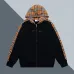 Gray Burberry Hoodie With Checkered Pattern Sleeves And Hood Iconic Fashion Design #A54373
