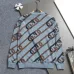 Fendi Inspired Light Blue Crew Neck Sweatshirt with Brown Chain Pattern #A54357