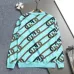 Fenid Mint Green Crew Neck Sweatshirt with Brown Chain Link Print #A54355