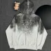 Louis Vuitton Gray Gradient Hoodie With Embroidered Artistic Cloud Pattern High Fashion Streetwear #A54371
