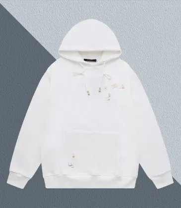 Louis Vuitton Hoodie with Sailboat Logo Embroidery Luxury Fashion Streetwear Piece Black/White/Pink #A54368