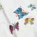 Louis Vuitton White Crew Neck Sweatshirt with Colorful Butterfly Embroidery #A54353