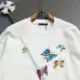 Louis Vuitton White Crew Neck Sweatshirt with Colorful Butterfly Embroidery #A54353