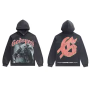 Godspeed Brand Black/Red Hoodie With Striking Doberman Graphic And Vintage Design #A54412