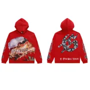 Godspeed Red/Black Hoodie With Hollywood Graphic And Intricate Back Design #A54413