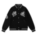 AMIRI Black Varsity Jacket With Intricate Embroidered Logos And Musical Note Accents #A54284
