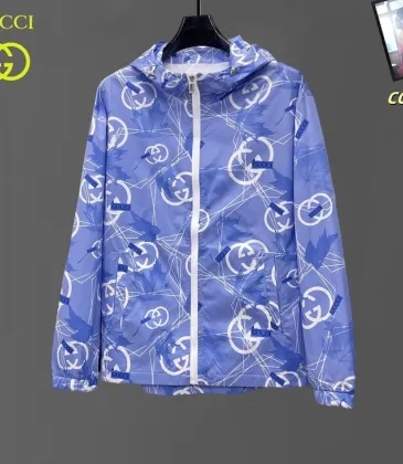 Gucci Luxury Brand Signature Pattern Hooded Jacket - Lightweight UV Protection #A53151