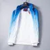 Gucci Men's Gradient Hooded Jacket Blue and White with Signature GG Pattern #A54304