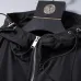 Hugo Boss Men's Hooded Windbreaker Jacket Black Lightweight Outerwear #A54302