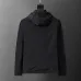 Versace Men's Hooded Windbreaker Jacket Stylish Black Outerwear with Gold Tone Zippers #A54303
