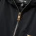 Versace Men's Hooded Windbreaker Jacket Stylish Black Outerwear with Gold Tone Zippers #A54303