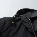Versace Men's Hooded Windbreaker Jacket Stylish Black Outerwear with Gold Tone Zippers #A54303