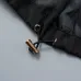 Versace Men's Hooded Windbreaker Jacket Stylish Black Outerwear with Gold Tone Zippers #A54303
