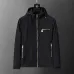 Versace Men's Hooded Windbreaker Jacket Stylish Black Outerwear with Gold Tone Zippers #A54303