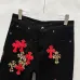 Chrome Hearts Red, White, Black, &amp; Leopard Cross Patch Carpenter Pants #A53418
