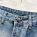 Chrome Hearts Style Blue Denim Jeans With Yellow Cross Patches For Bold Street Fashion #A54278