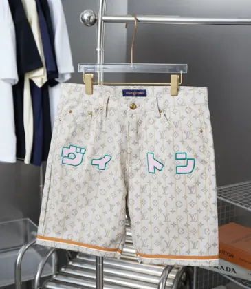  Louis Vuitton Short Pants for men Catwalk collaboration denim shorts #A52992