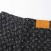 Louis Vuitton Black Denim Print Shorts #A52983