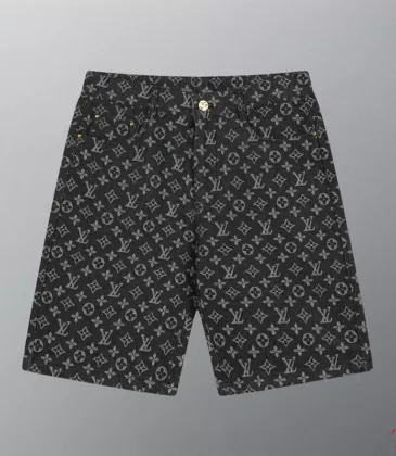 Louis Vuitton Black Denim Print Shorts #A52983