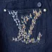 Louis Vuitton Lettering embroidered denim shorts #A52982