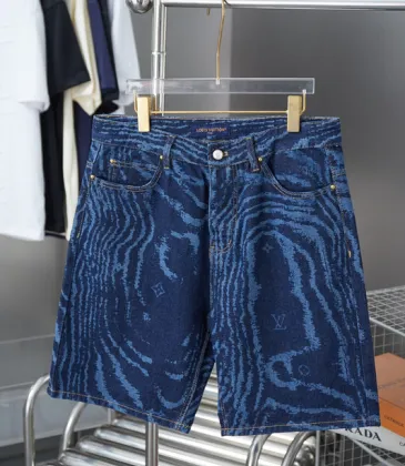 Louis Vuitton Pants for Louis Vuitton Short Pants for men Rippled denim shorts #A52990