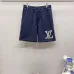 Louis Vuitton Short Pants for men Pure Cotton Black/Blue #A52979