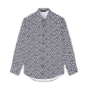 Versace Shirts for Versace Long-Sleeved Shirts for men Versace Greca Silk Twill Blouse #A53890