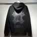 AMIRI Black Hoodie With Intricate Silver Back Graphic And Brand Name #A54291