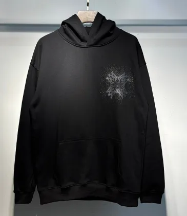 AMIRI Black Hoodie With Intricate Silver Back Graphic And Brand Name #A54291