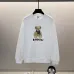 Black/White Sweatshirt With Cute Teddy Bear And Burberry - Inspired Scarf Design #A54392